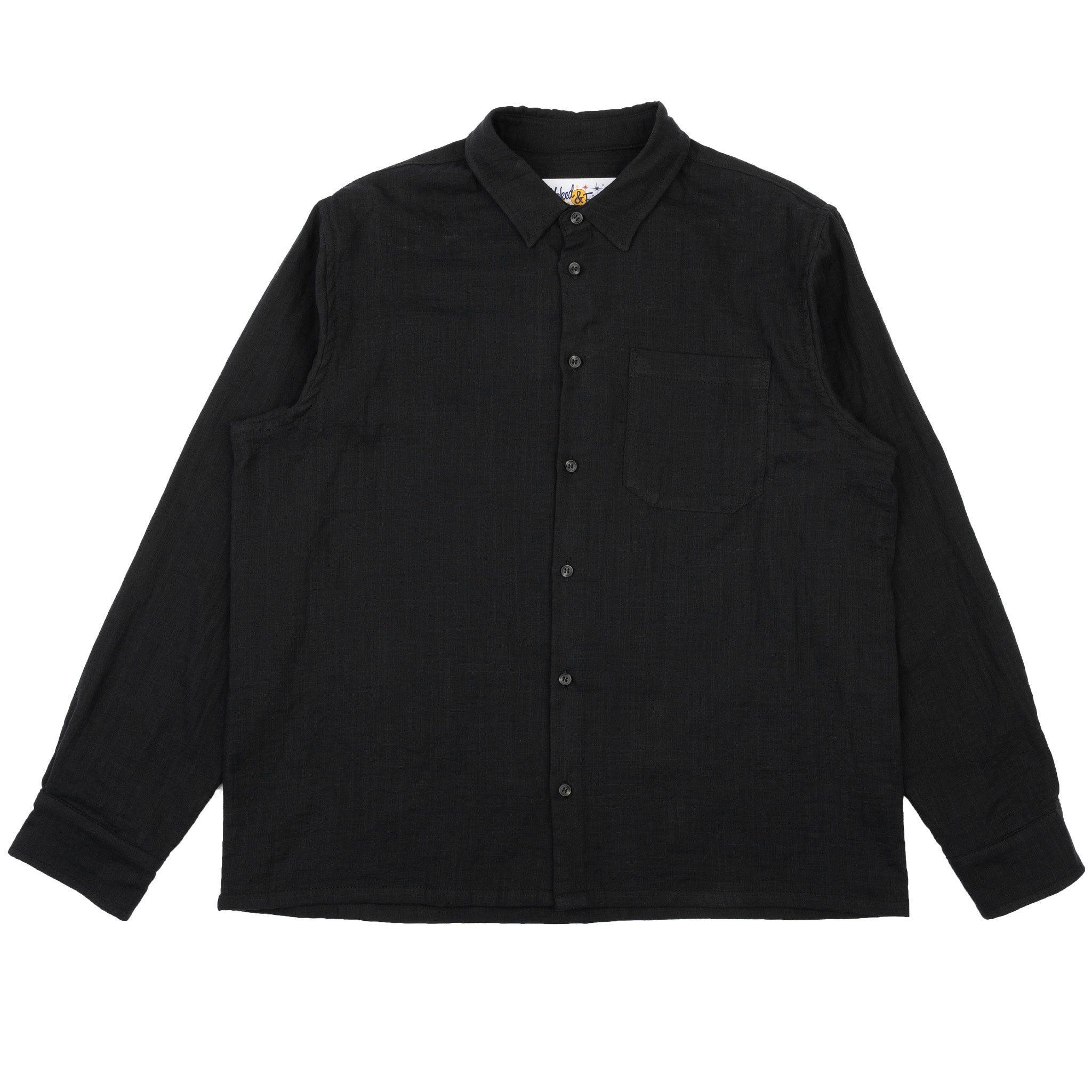 True Shirt - Double Weave Slub Gauze - Black by Naked & Famous Denim