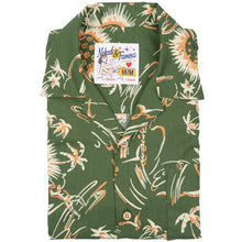 Load image into Gallery viewer, Aloha Shirt - Waikiki Waves - Green
