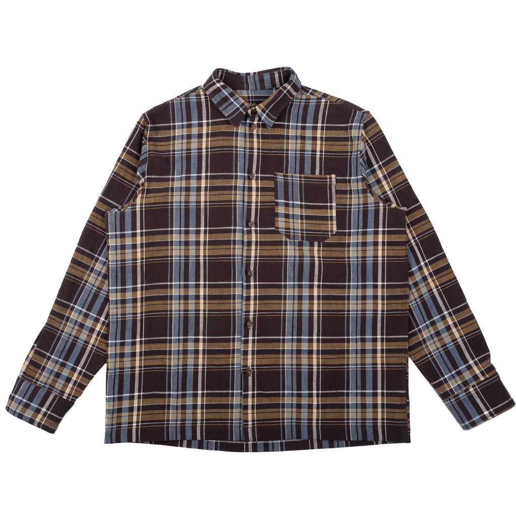 True Shirt - Corduroy Shirting (21W) - Green / Eggplant by Naked & Famous Denim