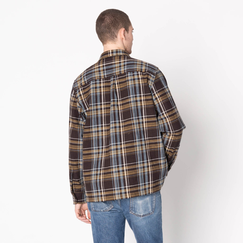True Shirt - Corduroy Shirting (21W) - Green / Eggplant by Naked & Famous Denim