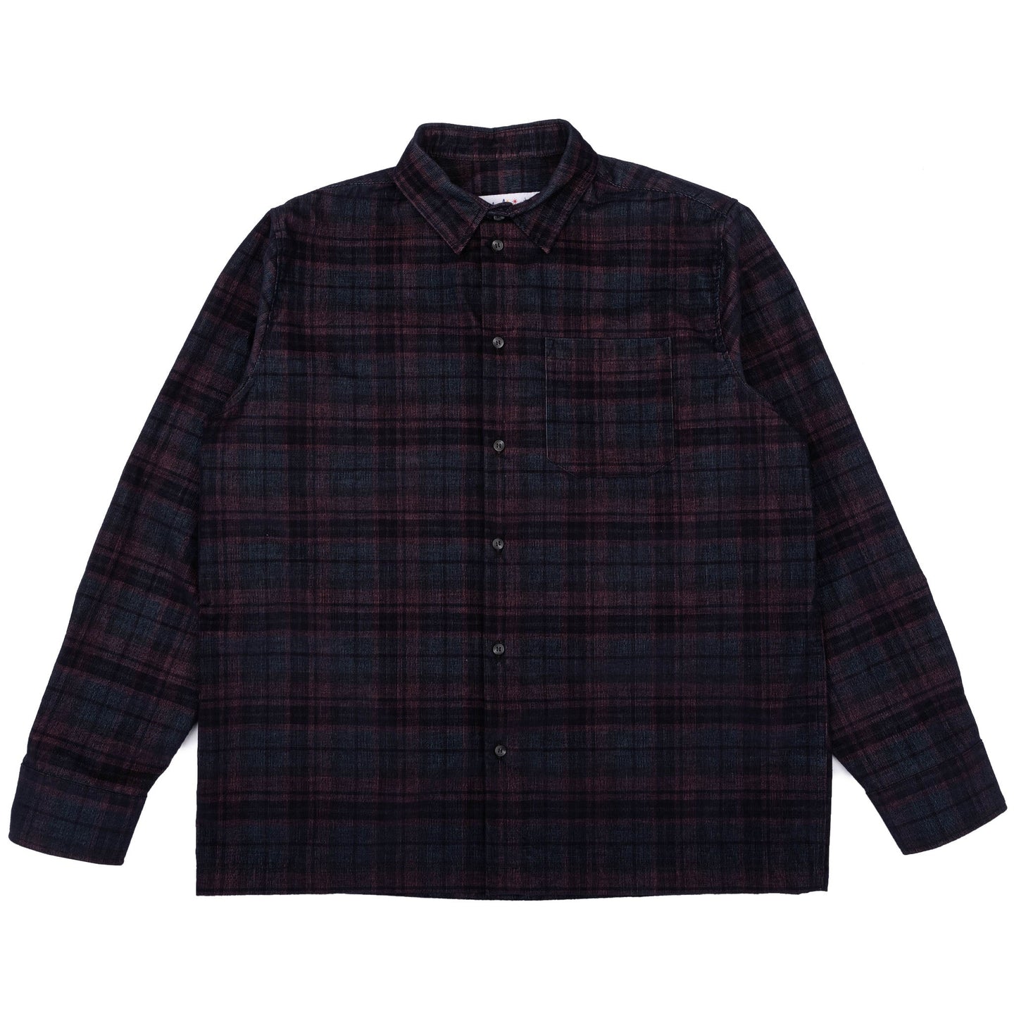 True Shirt - Corduroy Shirting (21W) - Navy / Green by Naked & Famous Denim