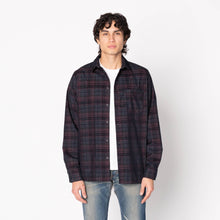 Load image into Gallery viewer, True Shirt - Corduroy Shirting (21W) - Navy / Green by Naked &amp; Famous Denim

