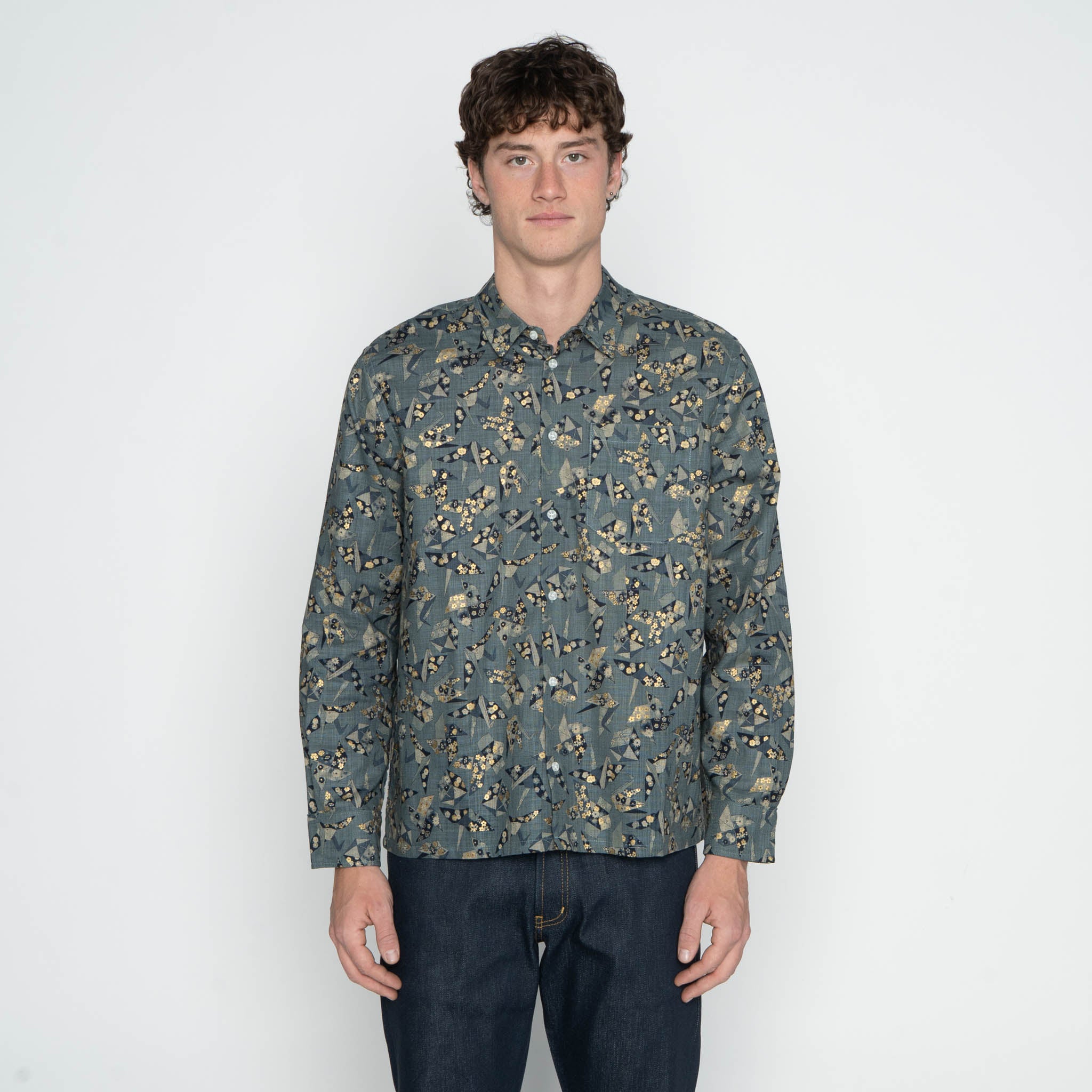 True Shirt - Origami Poplin - Blue