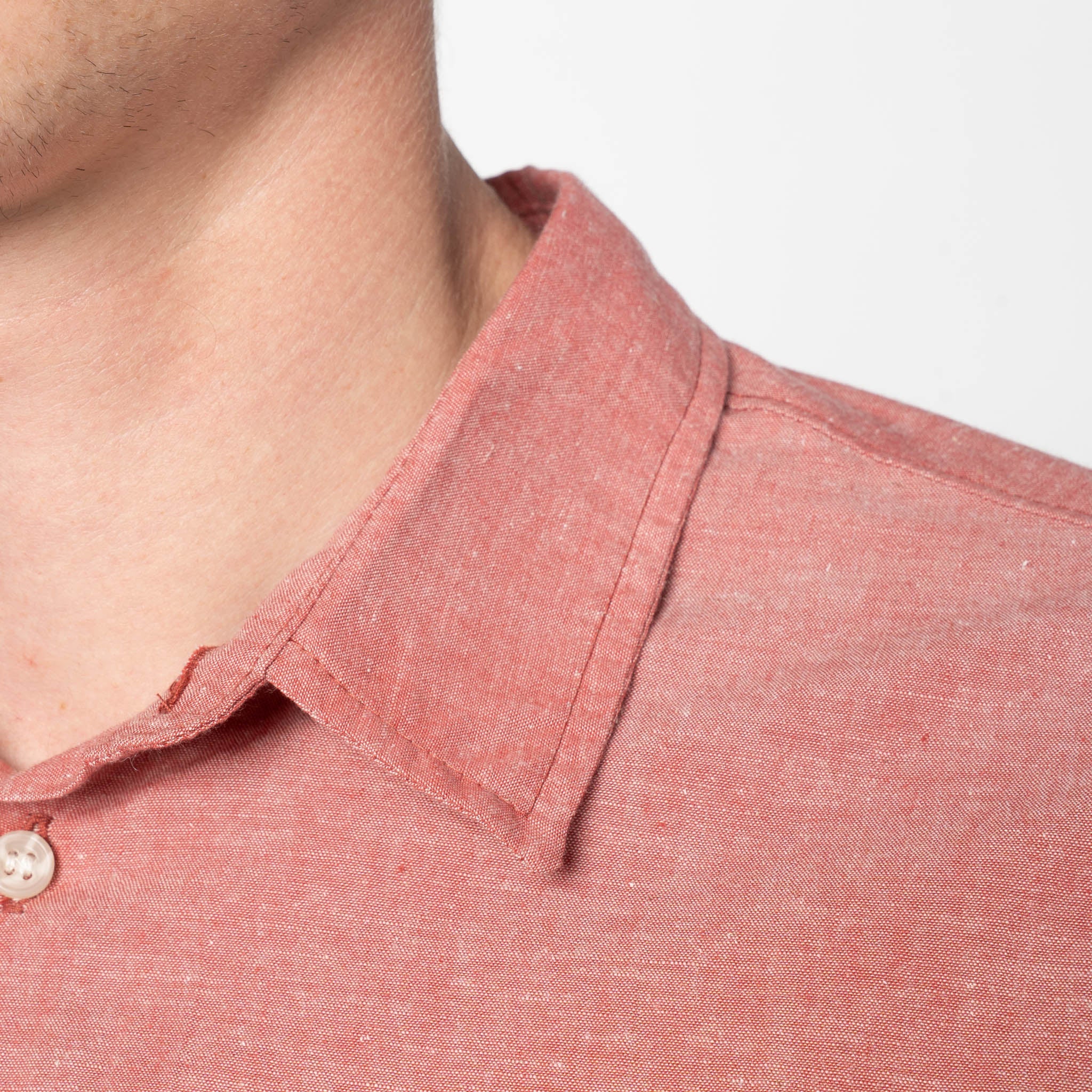 True Shirt - Selvedge Chambray - Red by Naked & Famous Denim