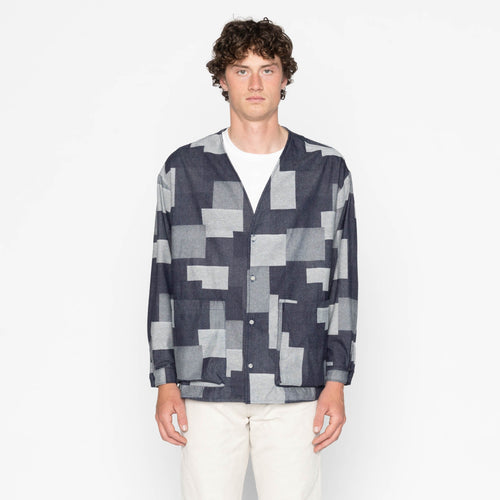 Wise Guy Jacket - Jacquard Denim - Indigo by Naked & Famous Denim