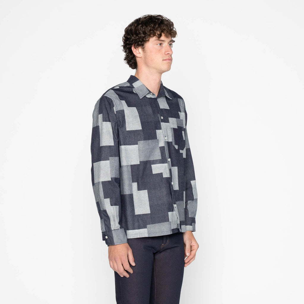 True Shirt - Jacquard Denim - Indigo by Naked & Famous Denim