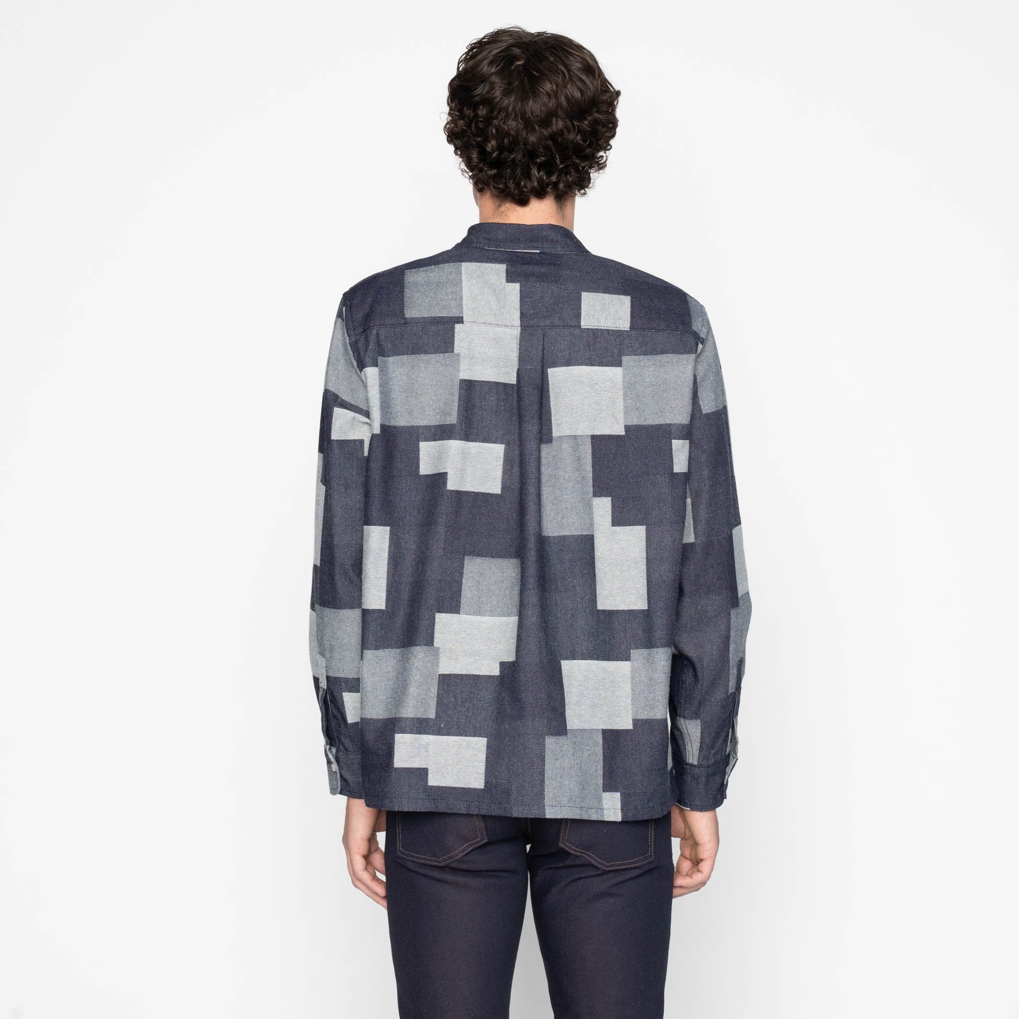 True Shirt - Jacquard Denim - Indigo by Naked & Famous Denim