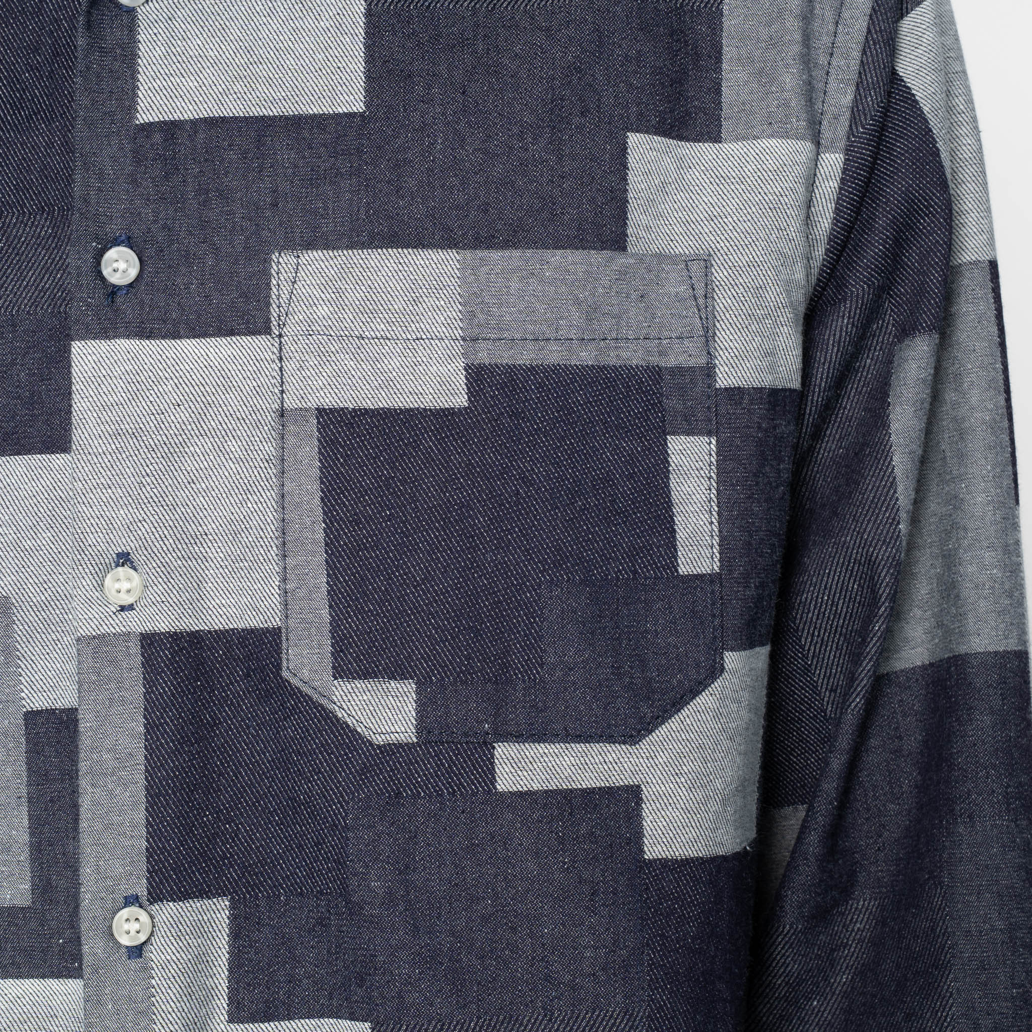 True Shirt - Jacquard Denim - Indigo by Naked & Famous Denim