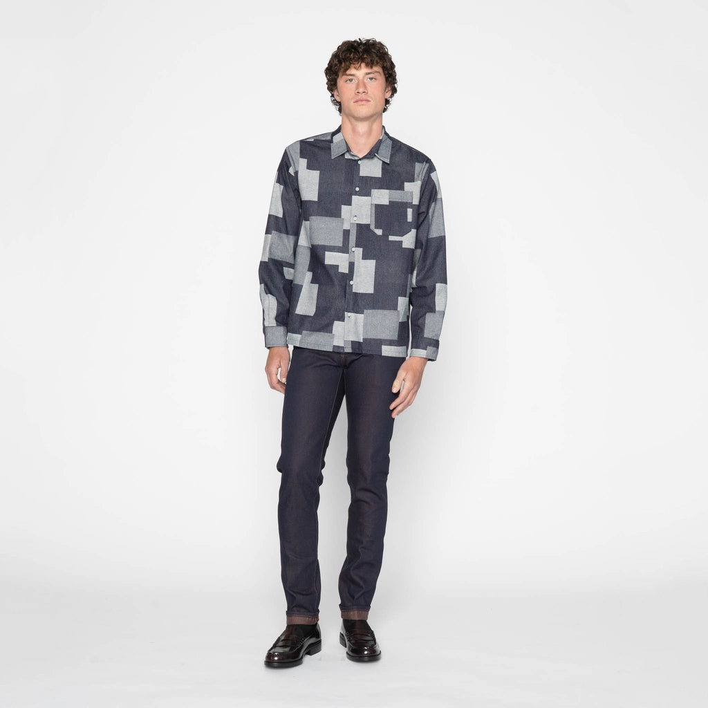 True Shirt - Jacquard Denim - Indigo by Naked & Famous Denim