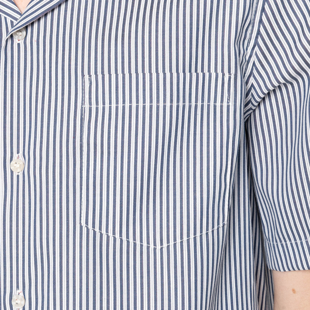 Aloha Shirt - Double Double Stripes - Blue by Naked & Famous Denim