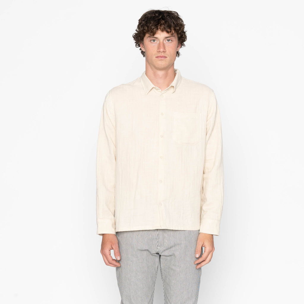 True Shirt - Double Weave Slub Gauze - Bone by Naked & Famous Denim