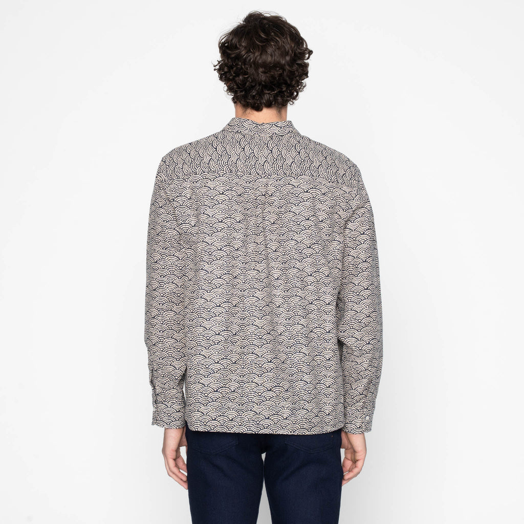 True Shirt - Seigaiha Waves - Indigo by Naked & Famous Denim