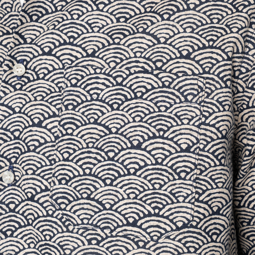 True Shirt - Seigaiha Waves - Indigo by Naked & Famous Denim