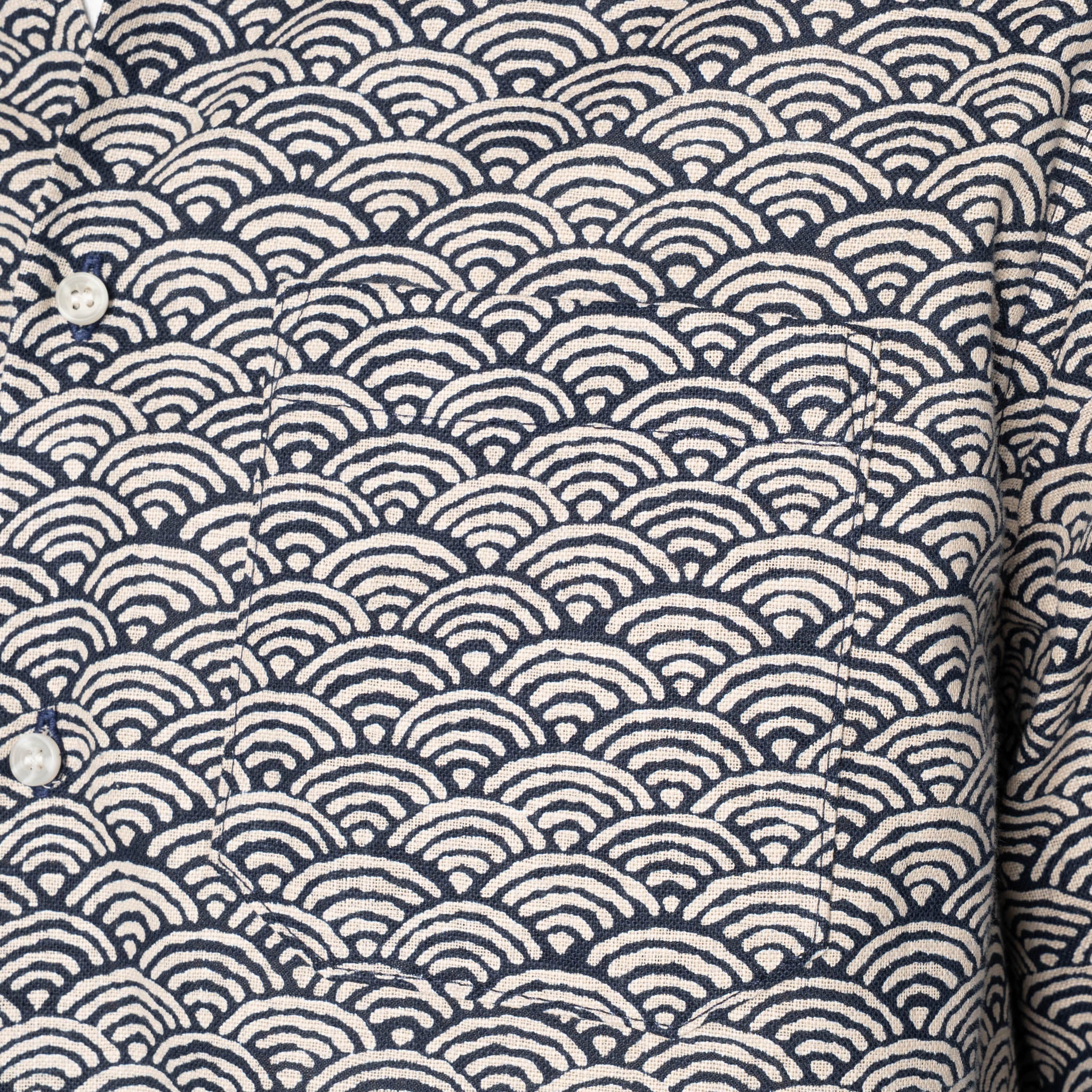 True Shirt - Seigaiha Waves - Indigo by Naked & Famous Denim