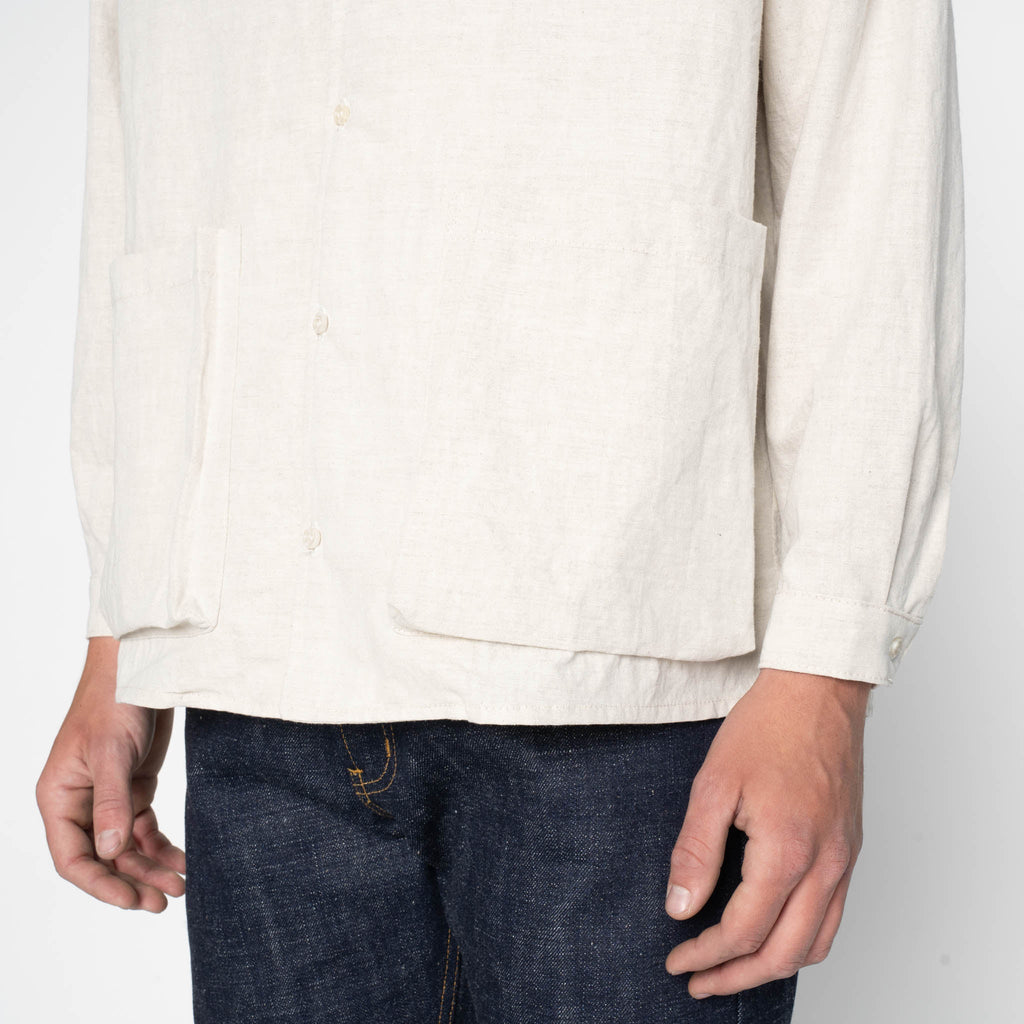 Wise Guy - Linen Blend Denim - Ecru by Naked & Famous Denim