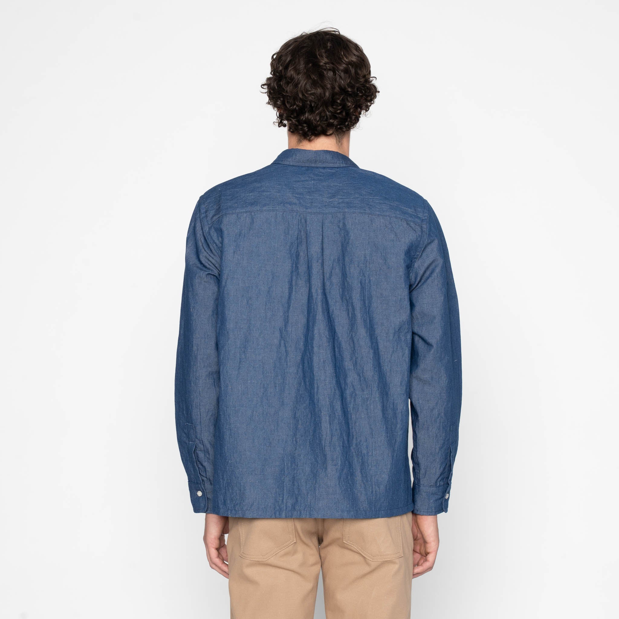 True Shirt - Linen Blend Denim - Indigo by Naked & Famous Denim