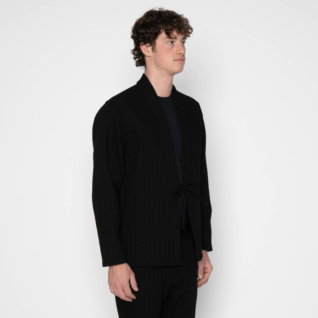 Kimono Shirt - Black Sugiaya by Naked & Famous Denim