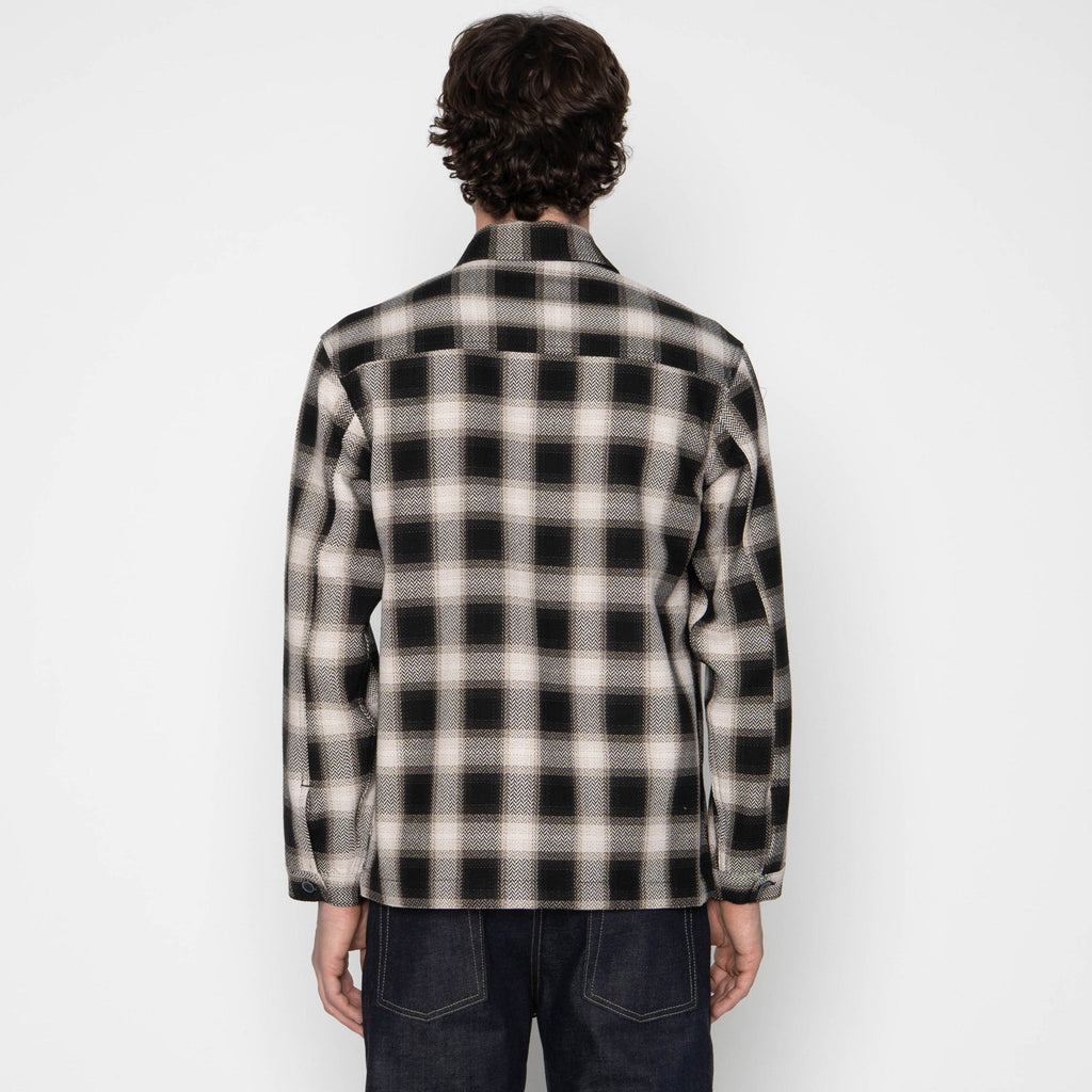 Work Shirt - Trippy Ombre Plaid - Ivory by Naked & Famous Denim
