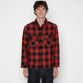 Work Shirt - Trippy Ombre Plaid - Red by Naked & Famous Denim