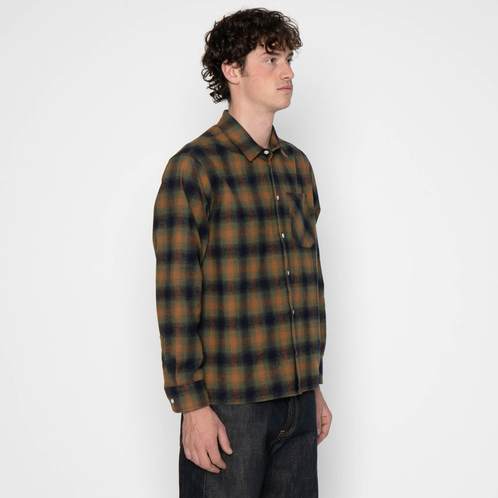 True Shirt - Shaggy Flannel - Moss Green by Naked & Famous Denim