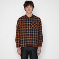 True Shirt - Shaggy Flannel - Red/Amber/Navy by Naked & Famous Denim