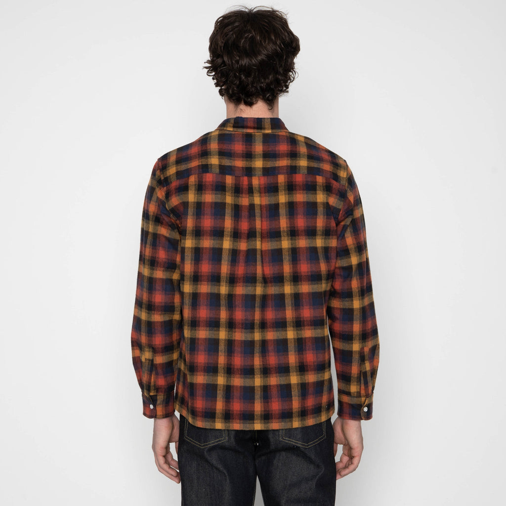 True Shirt - Shaggy Flannel - Red/Amber/Navy by Naked & Famous Denim