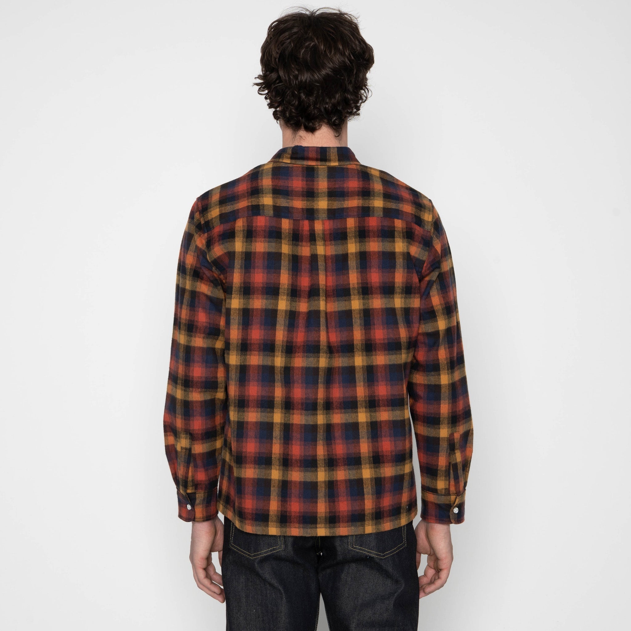 True Shirt - Shaggy Flannel - Red/Amber/Navy by Naked & Famous Denim
