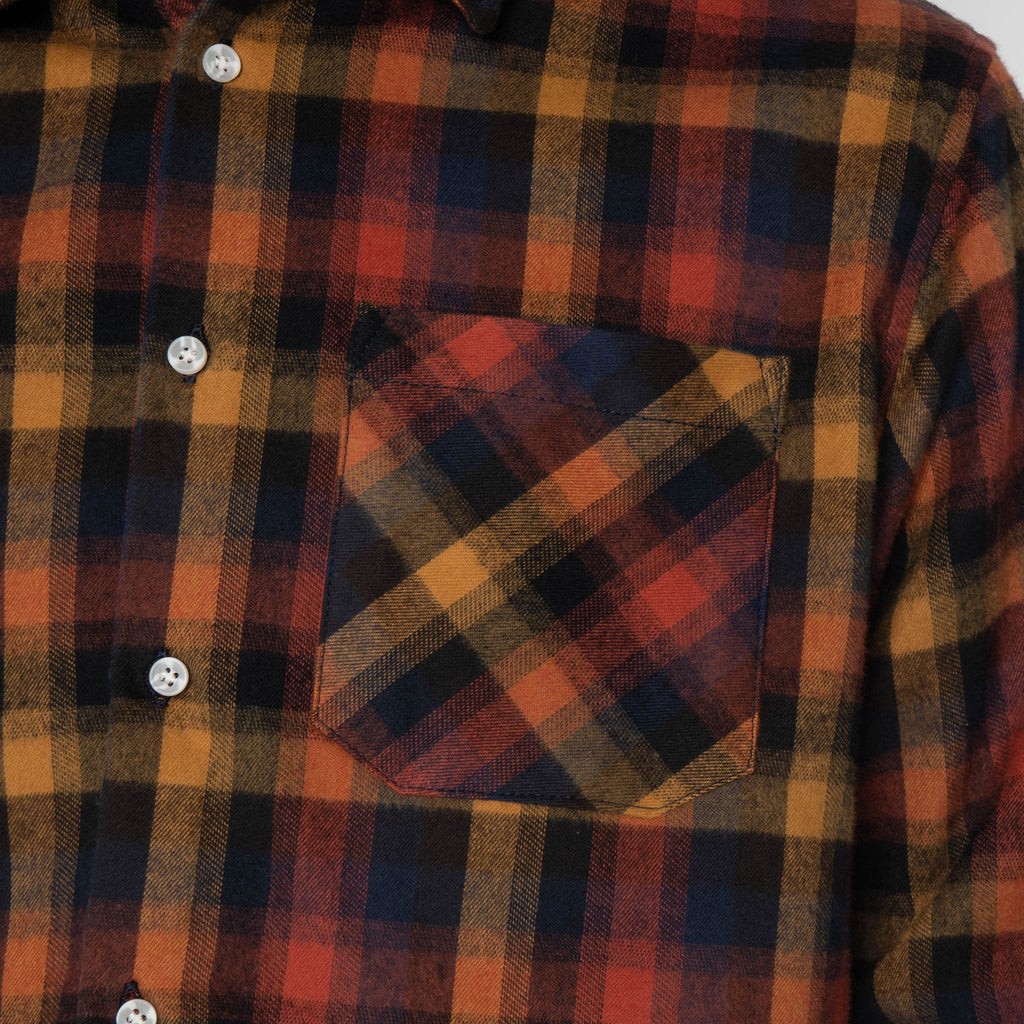 True Shirt - Shaggy Flannel - Red/Amber/Navy by Naked & Famous Denim
