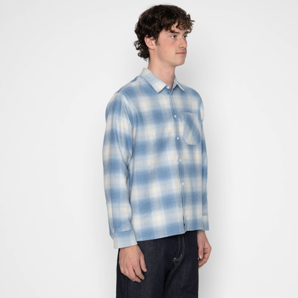 True Shirt - Organic Supple Flannel - Faded Indigo by Naked & Famous Denim