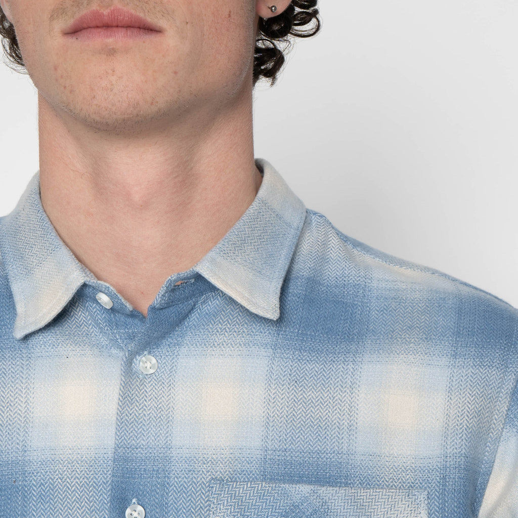 True Shirt - Organic Supple Flannel - Faded Indigo by Naked & Famous Denim
