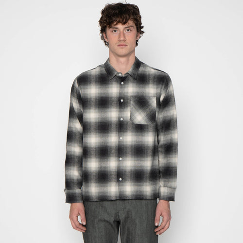 True Shirt - Organic Supple Flannel - Charcoal by Naked & Famous Denim
