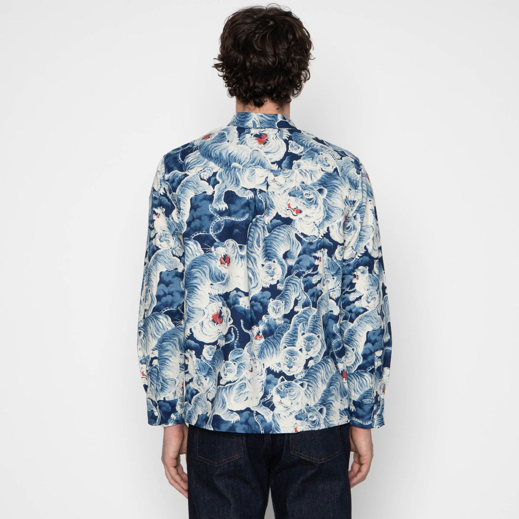 True Shirt - Japanese Tigers Indigo - Indigo by Naked & Famous Denim