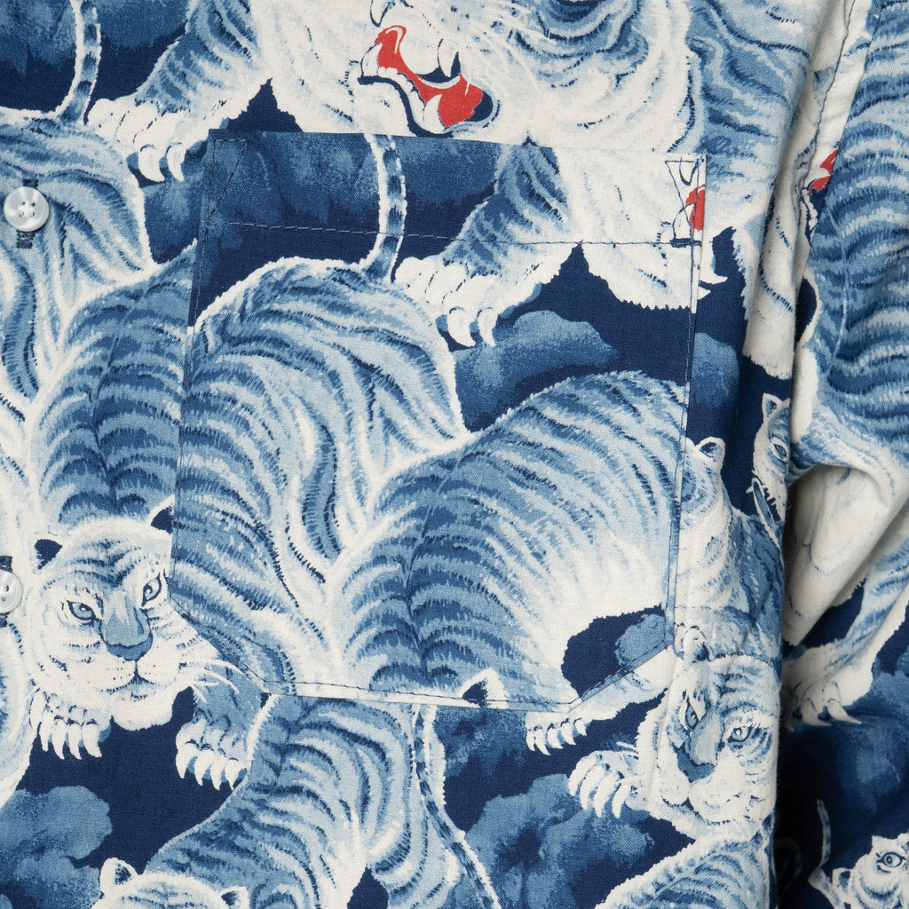 True Shirt - Japanese Tigers Indigo - Indigo by Naked & Famous Denim