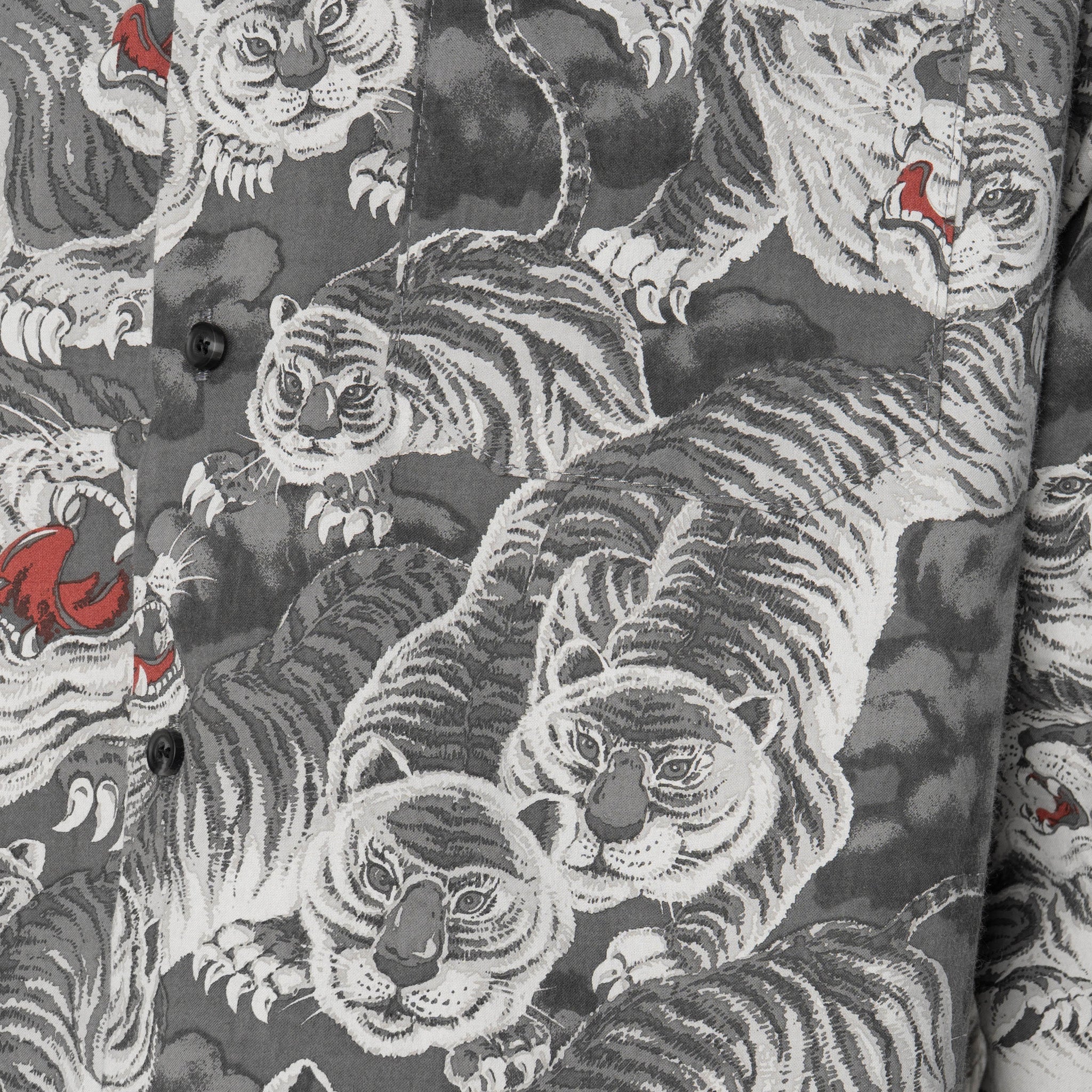 True Shirt - Japanese Tigers Sumi - Charcoal by Naked & Famous Denim