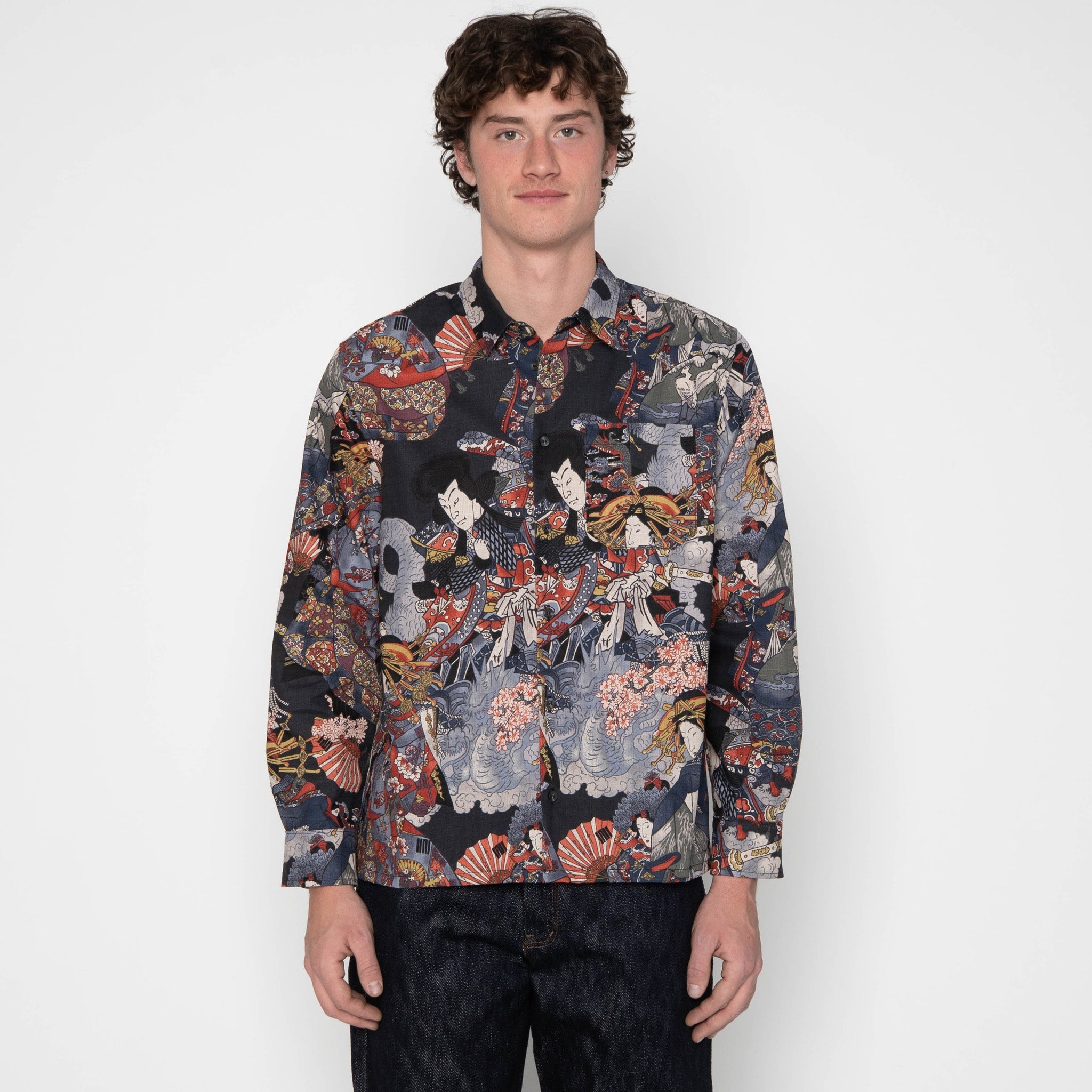 True Shirt - Samurai Print - Black by Naked & Famous Denim