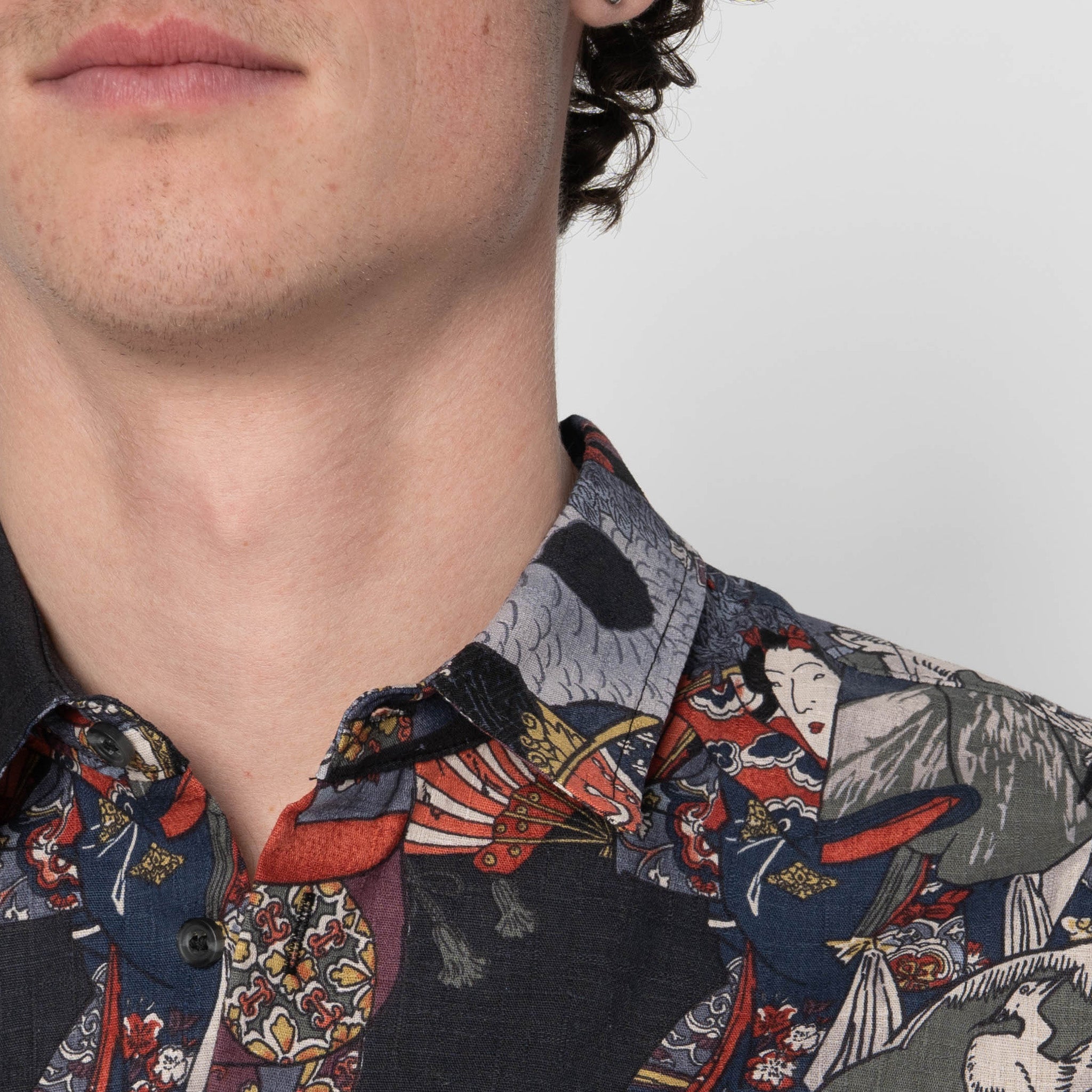True Shirt - Samurai Print - Black by Naked & Famous Denim