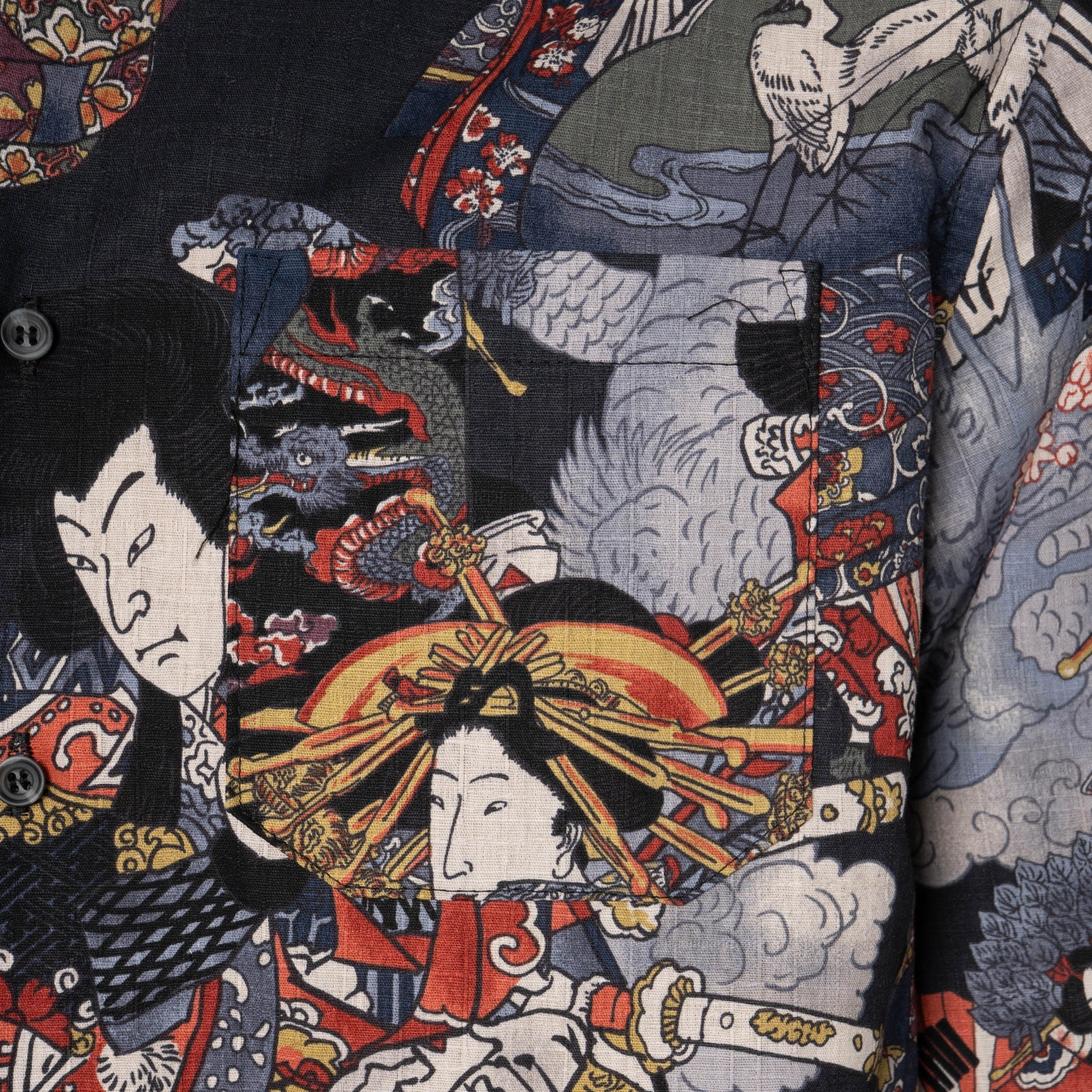 True Shirt - Samurai Print - Black by Naked & Famous Denim
