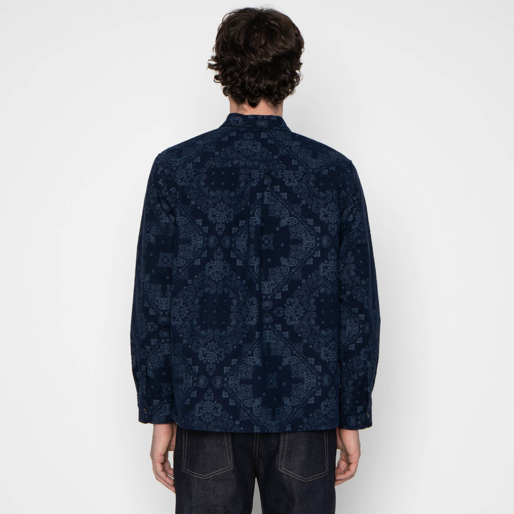 True Shirt - Brushed Hankercheif - Indigo by Naked & Famous Denim
