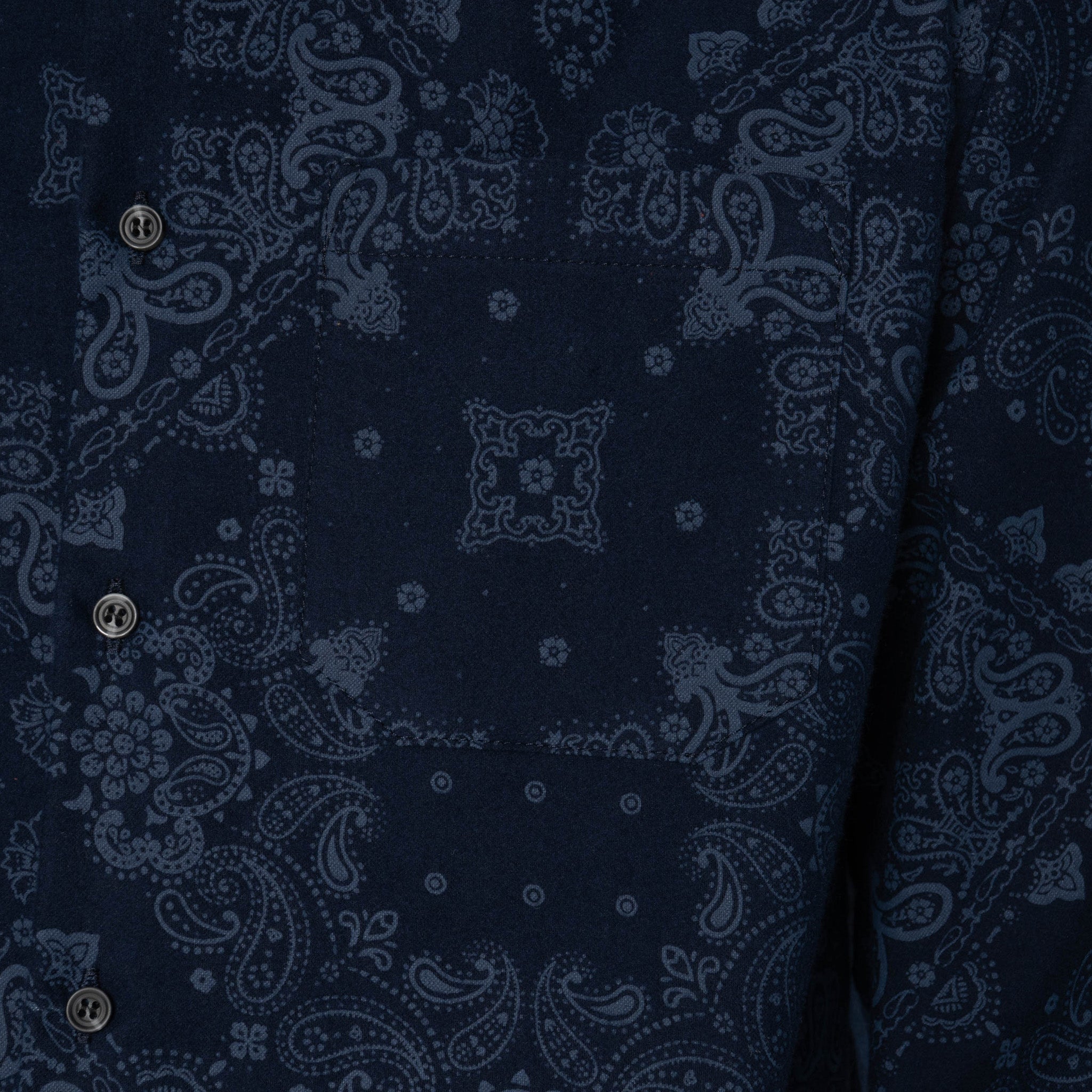 True Shirt - Brushed Hankercheif - Indigo by Naked & Famous Denim