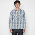 Work Shirt - Sashiko Weave - White / Indigo by Naked & Famous Denim