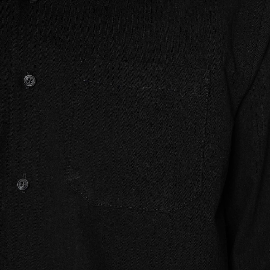 True Shirt - Black Herringbone Denim - Black