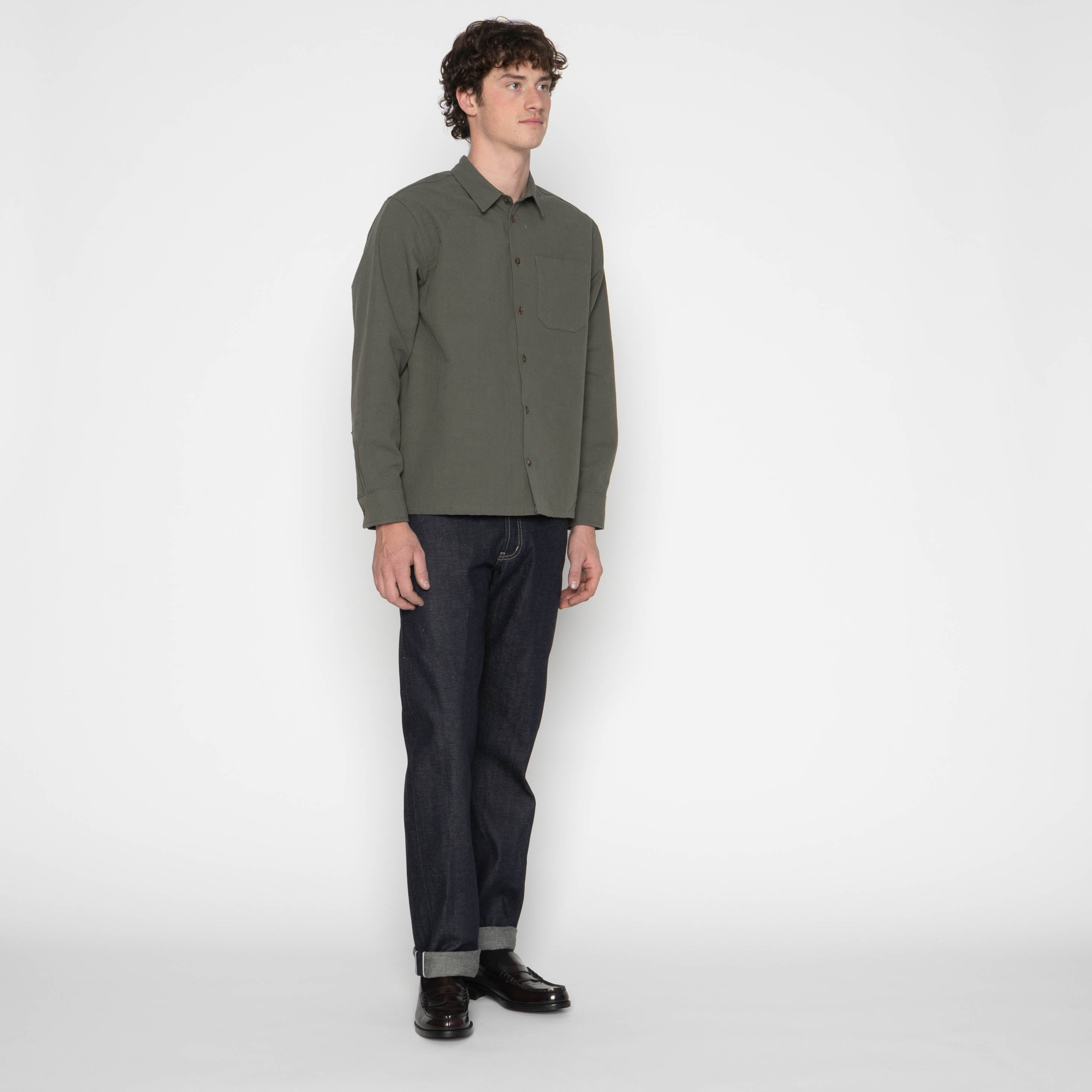 True Shirt - Army Oxford Selvedge by Naked & Famous Denim