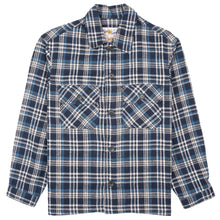 Load image into Gallery viewer, Over Shirt - Triple Yarn Twill Check Brush - Navy
