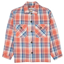 Load image into Gallery viewer, Over Shirt - Triple Yarn Twill Check Brush - Red
