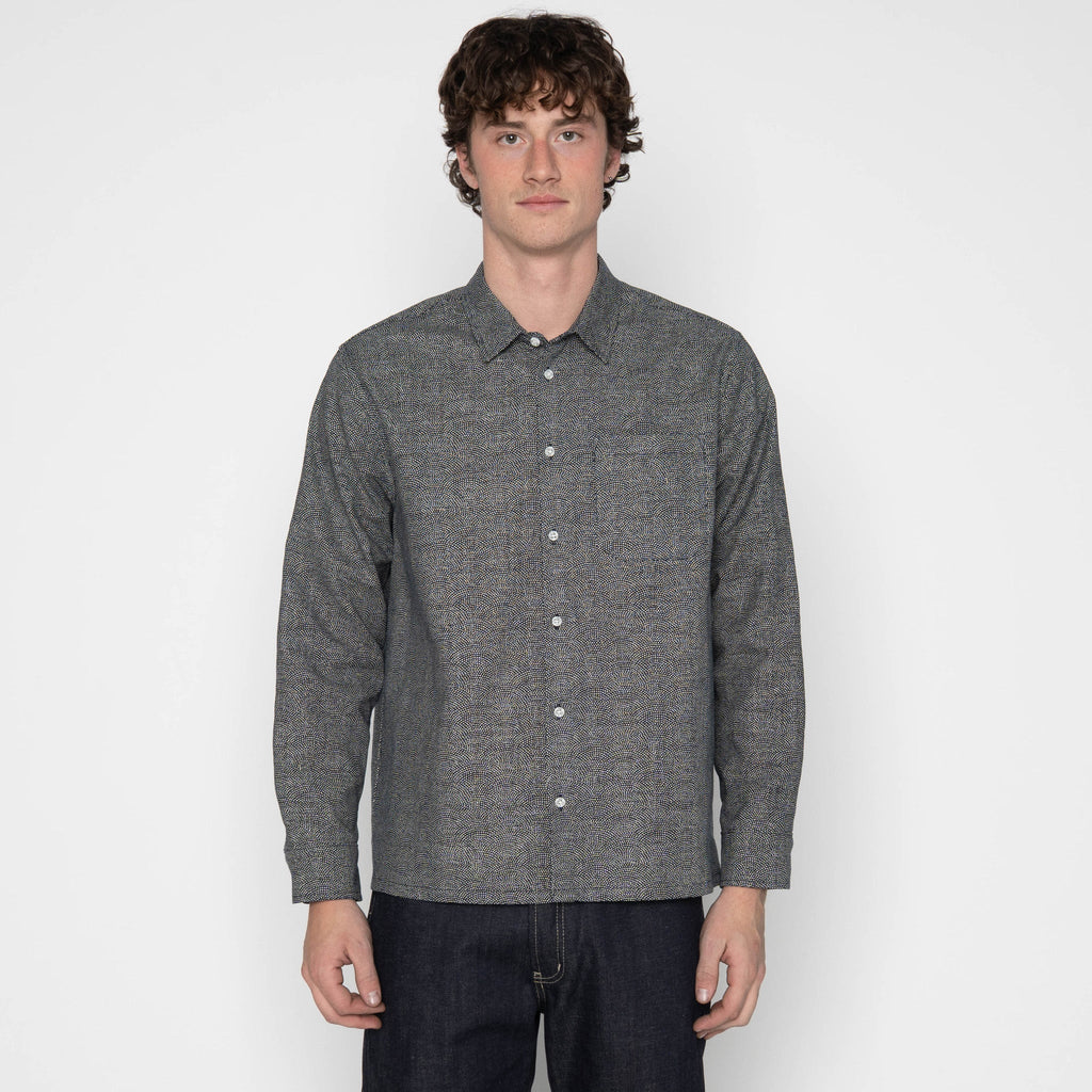 True Shirt - Dotted Waves - Indigo by Naked & Famous Denim