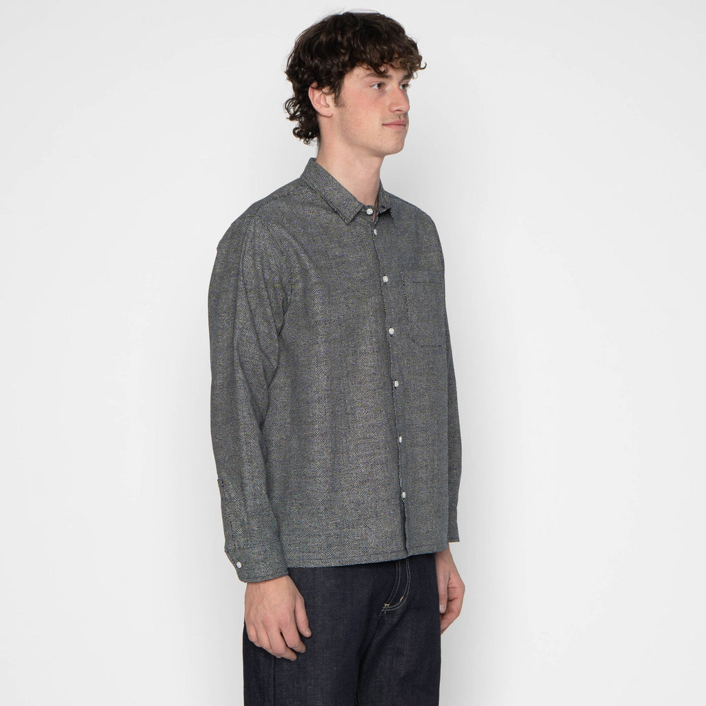 True Shirt - Dotted Waves - Indigo by Naked & Famous Denim