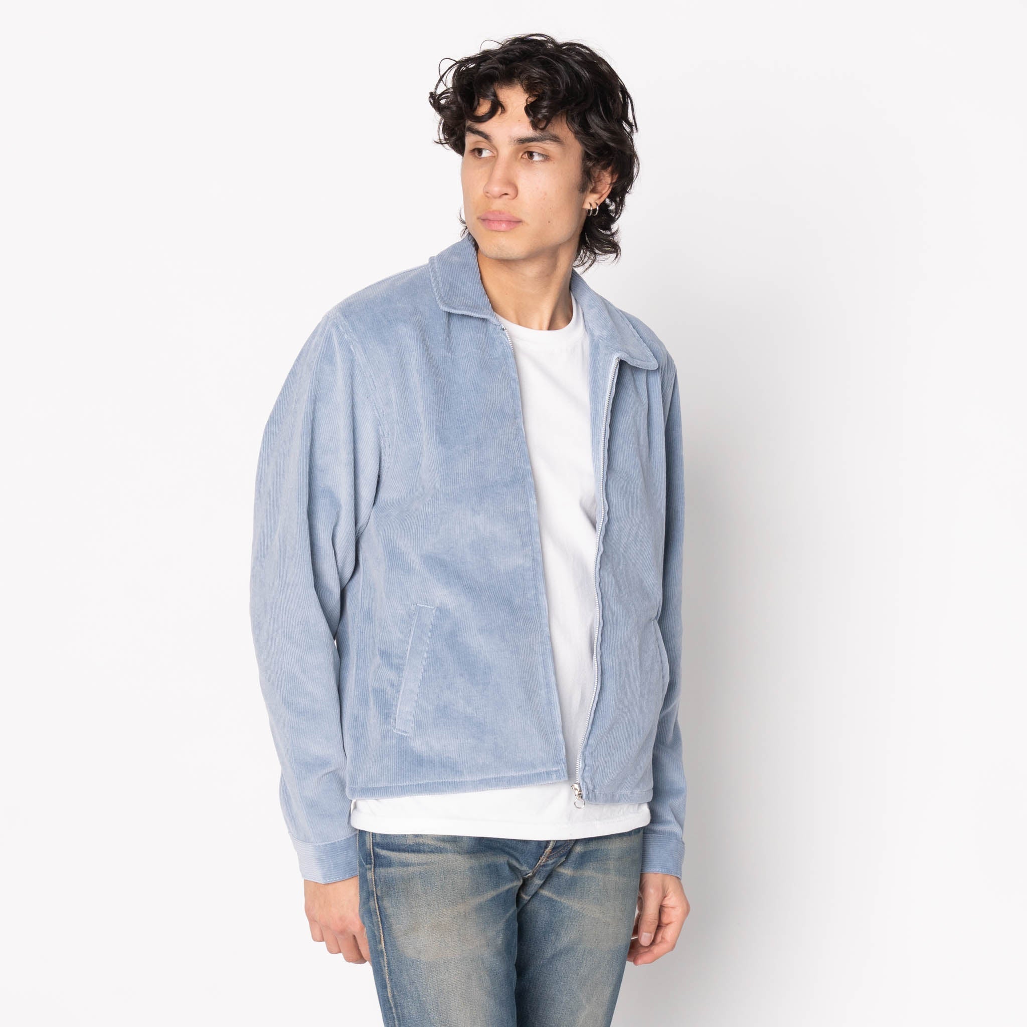 Zip Chore - Faded Corduroy Organic -  Indigo by Naked & Famous Denim