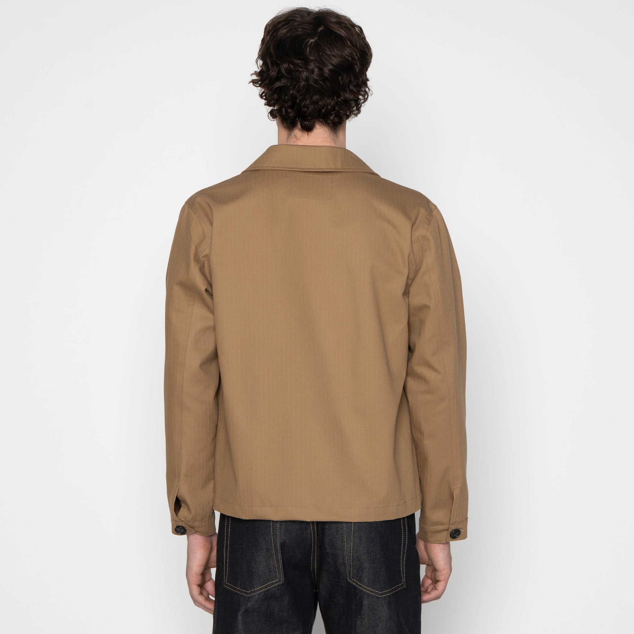 Utility Jacket - 1940s Military Organic Herringbone - Sand by Naked & Famous Denim