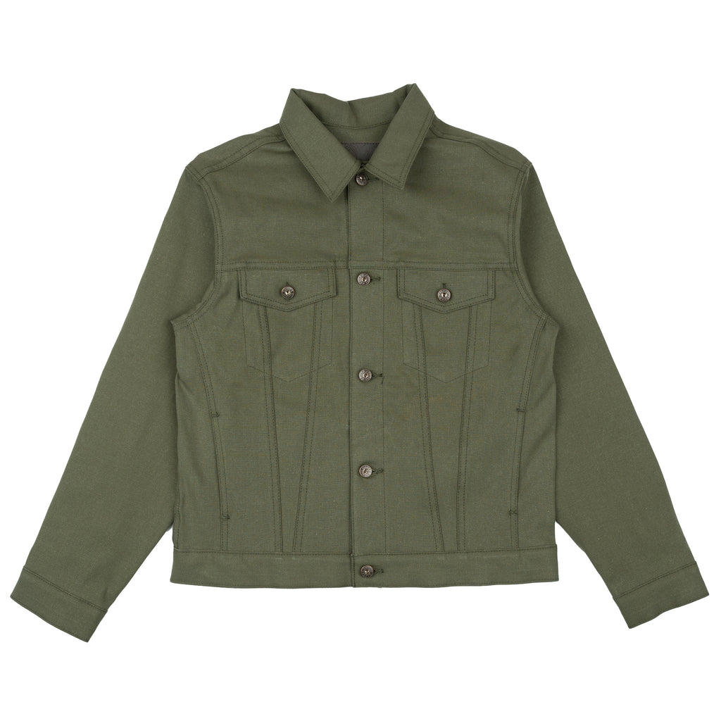 Denim Jacket - Army Green Duck Selvedge by Naked & Famous Denim