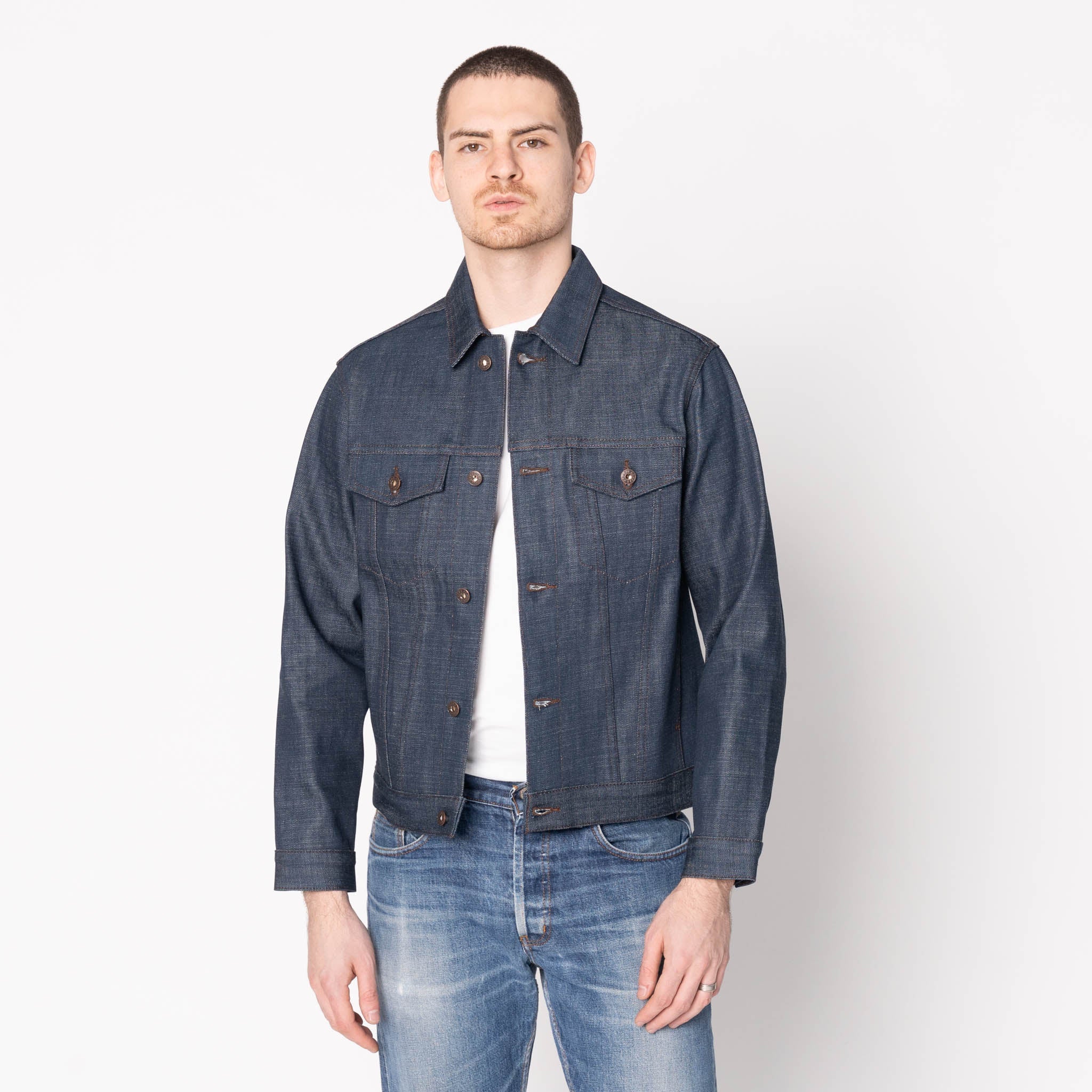 True Shirt - Printed - Autumn - Navy by Naked & Famous Denim